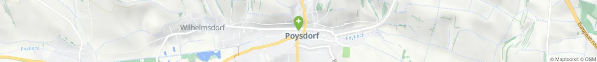 Map representation of the location for Apotheke Poysdorf in 2170 Poysdorf